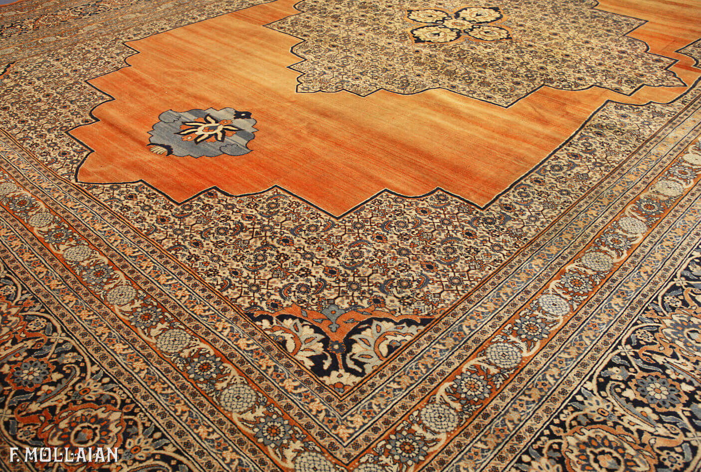 Tapis Persan Antique Tabriz Hadji djalili n°:49466683